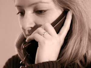 girl on phone